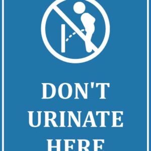 Do not urinate here poster