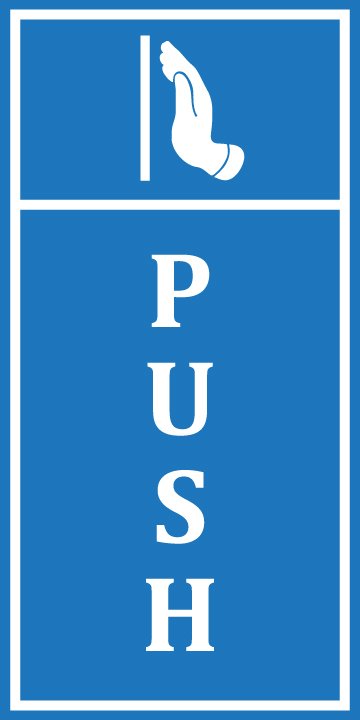 Push Pull Stickers for Glass Doors