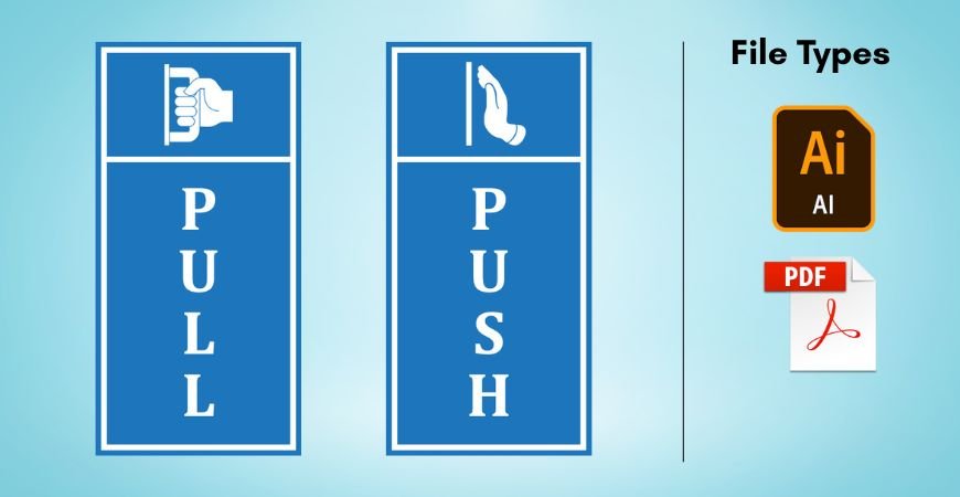 Free Pull and Push Stickers AI PDF Download