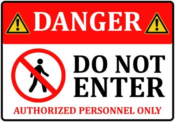 Warning sign panel room download free