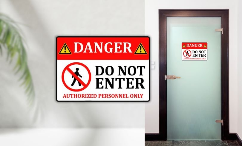 Danger Do Not Enter Sign for Panel Room
