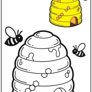 beehive color page