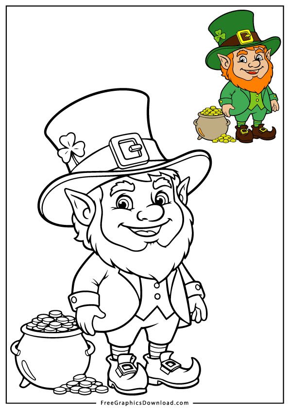 leprechaun coloring page