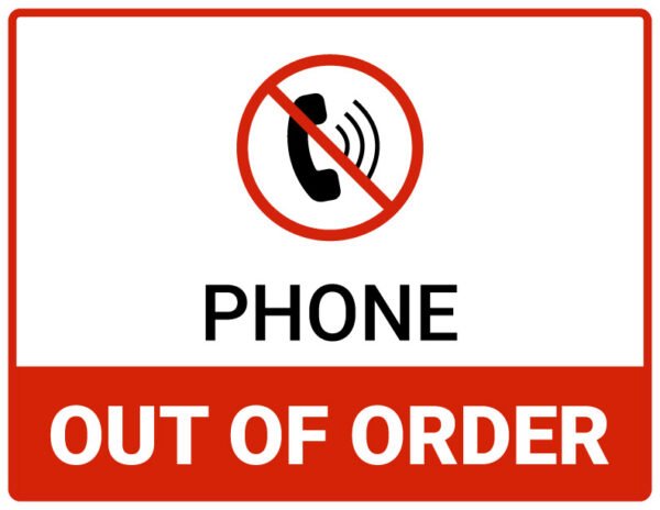 Phone out of order sign printable pdf free download