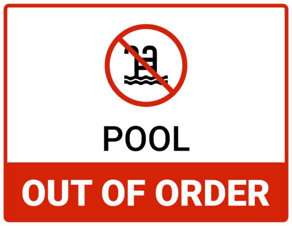 Pool out of order sign printable