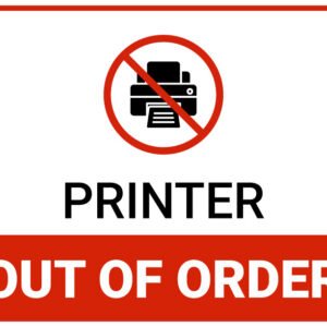 Printer out of order sign printable pdf