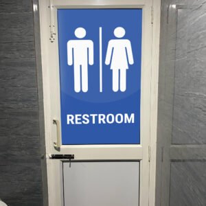 Restroom sign PDF free download - Big Size (20.4 in x 44.2 in)