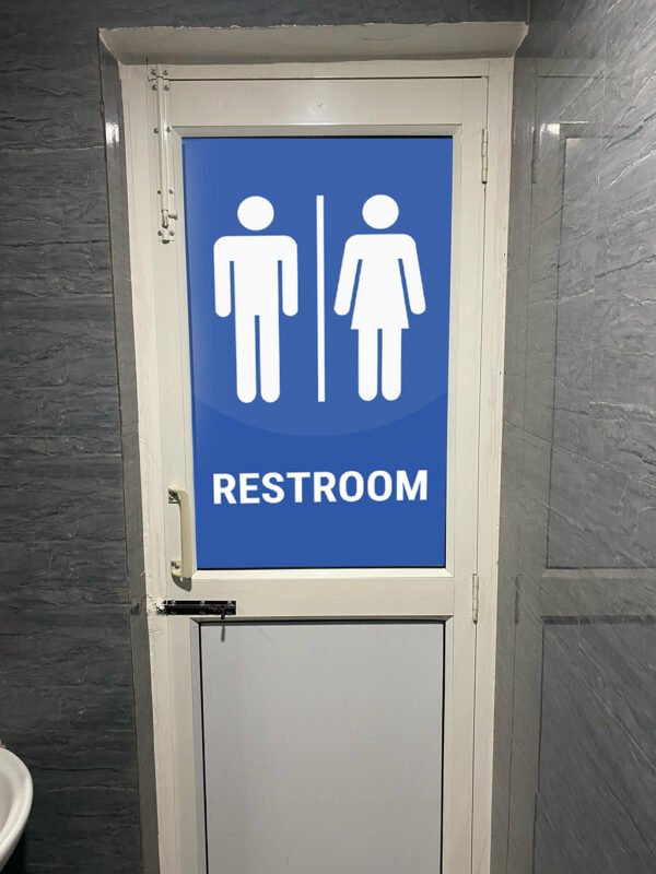 Restroom sign PDF free download - Big Size (20.4 in x 44.2 in)